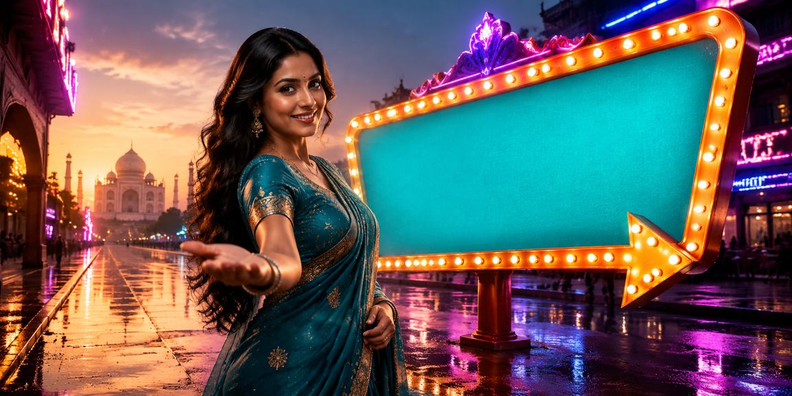 Female player registering on mobile at scenic Taj Mahal view