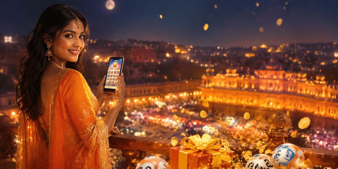 Indian player logging in on a mobile device outdoors